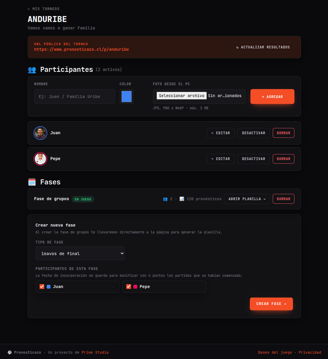 Pronosticazo — Desarrollo Web — Prime Studio